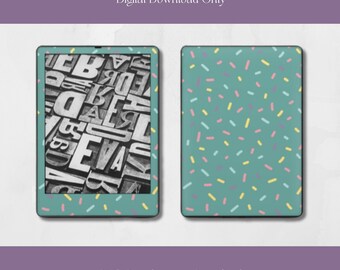 Zielone posypki, Skórka Kindle, Cyfrowe pobieranie wydruku na DecalGirl.com