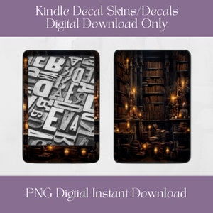 Gothic Bookshelf Kindle Skin, Digital Download Print at DecalGirl.com