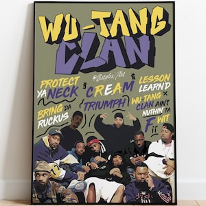 Wu-Tang 相応しい Clan poster 壁掛け ART ポスター ウータンクラン