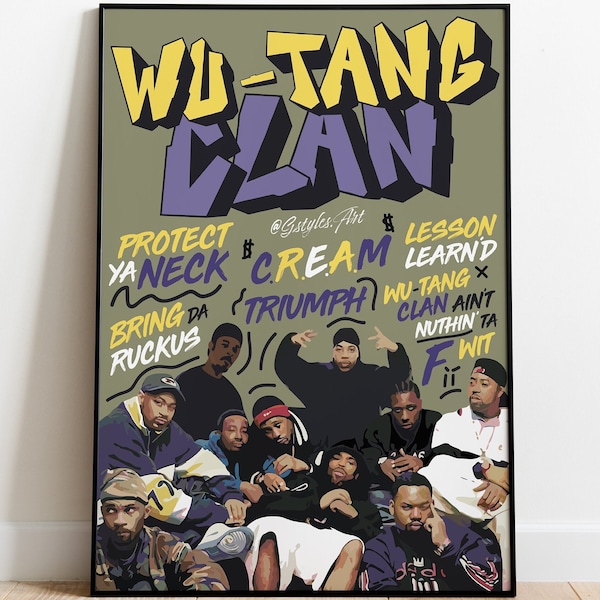 Wu-Tang Clan / Wu-Tang Clan Poster - Hip Hop Wall Art