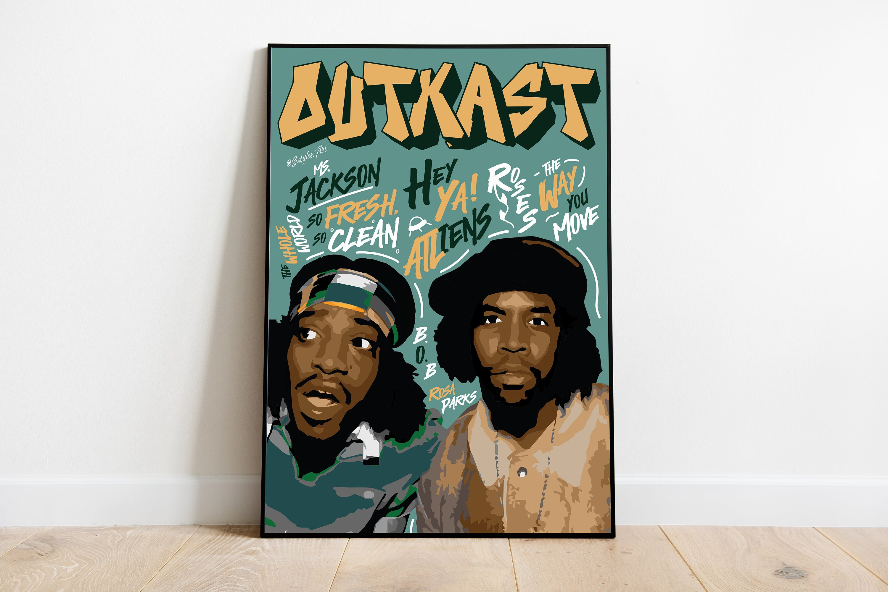 ☆OutKast☆ Hiphop 90s vintage poster