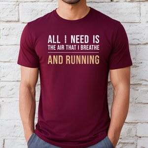 All I Need Is Running Tshirt, Running Shirt, Gift for Runner, Love Running, Funny Running Tee, Run Shirt, Runner Gift, I Love Running Gift