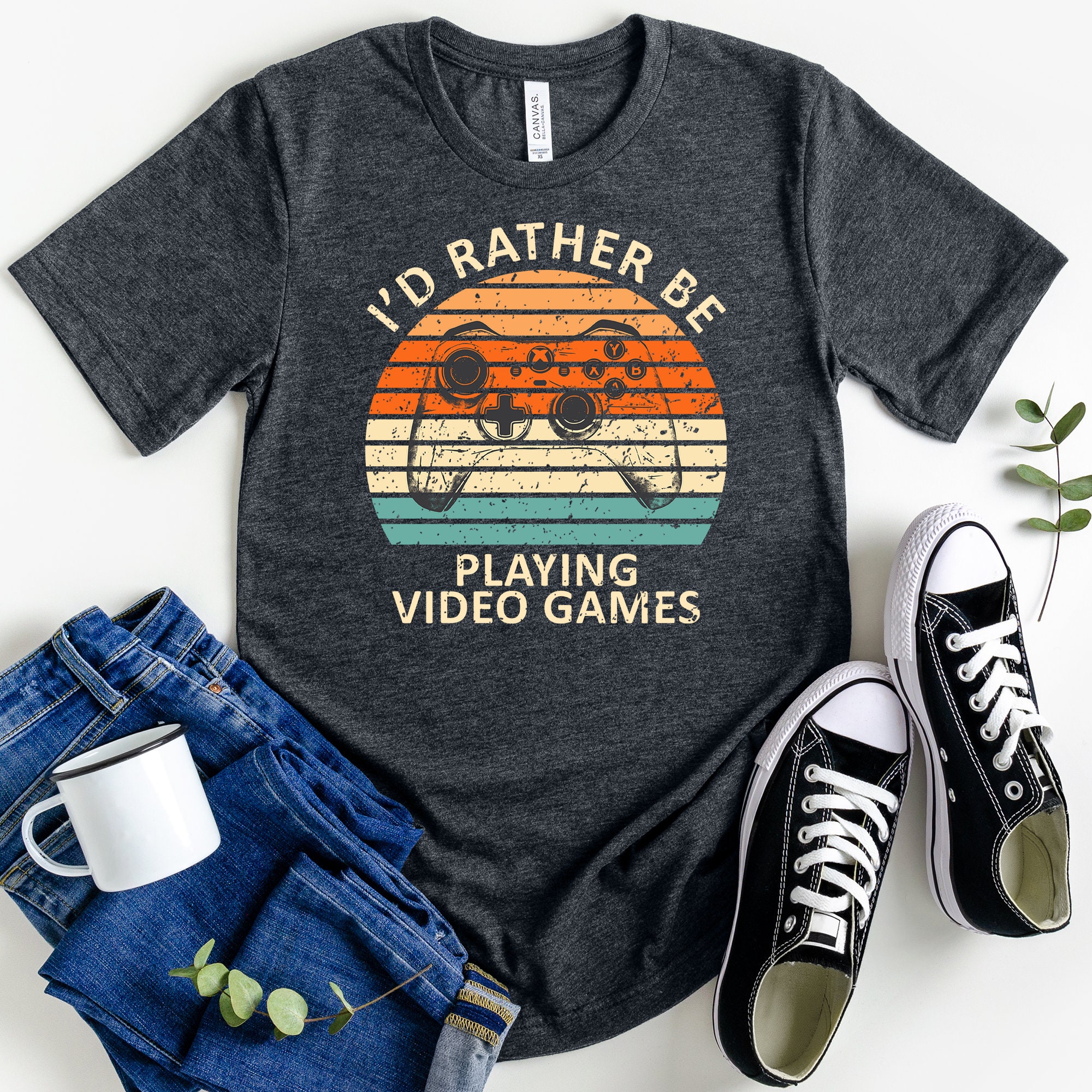 Preferiría estar jugando la camisa de los videojuegos, la camisa