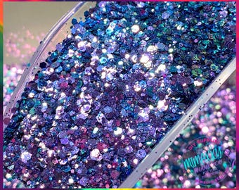 Purple Blue Chameleon ,Shaped Glitter, Chunky Glitter Mix, Cosmetic Glitter,Nail Art, Resin art,Snow Globe Tumbler,Craft, CHAMELEON 011