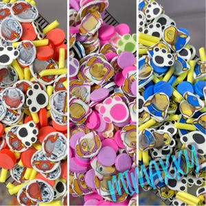 Pawsome puppies in 5mm / Polymer Clay Slices, crafts, tools, not edible, supplies, slime, resin, snow globe, hair, nail, body paint