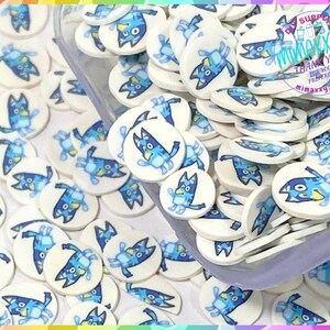 5mm Dog sister, Sprinkle Slime, Polymer Clay Slice Slices Fake Bake Nail Art Faux Craft , CARTOON MIX 012