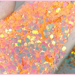 SWEET MELON  ,Shaped Glitter, Chunky Glitter Mix, Cosmetic Glitter,Nail Art, Resin art,Snow Globe Tumbler,Craft, CHUNKY 005