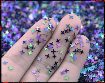 Little Black Star,Shaped Glitter, Chunky Glitter, Cosmetic Glitter, Body,Nail Art, Resin art,Snow Globe Tumbler,Crafts, Halloween, STARS 011