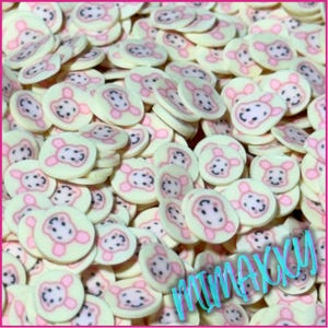 Little Pig 5mm / Polymer Clay Slices, crafts, tools, not edible, supplies, pet, animals, slime, resin, snow globe, hair, nail