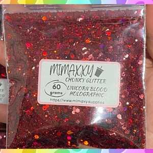 UNICORN BLOOD, Shaped Glitter, Chunky Glitter Mix, Cosmetic Glitter