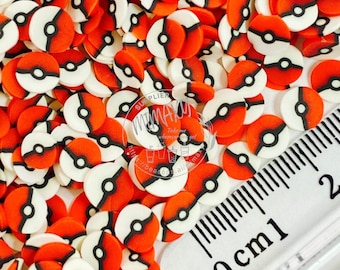 5mm Kawaii Cute Poke Polymer Clay, polymer clay slices / resin art / nail art / crafts / DIY / BALLS 009