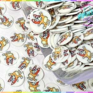 5mm Dog sister, Sprinkle Slime, Polymer Clay Slice Slices Fake Bake Nail Art Faux Craft , CARTOON MIX 013