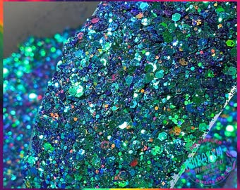 Green Rainbow Chameleon ,Shaped Glitter, Chunky Glitter Mix, Cosmetic Glitter,Nail Art, Resin art,Snow Globe Tumbler,Craft, CHAMELEON 008