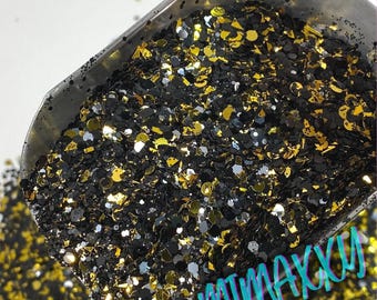 Golden Wizard, Chunky, Glitter Mix, Cosmetic Glitter,Nail Art, Resin art,Snow Globe Tumbler, crafts, body paint, bling, Halloween
