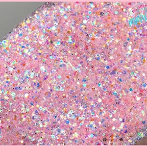 PINK DIAMOND, Sparkling Opal Chunky Mixed Polyester Glitter, Cosmetic, body, Glitter,Nail, Art, Resin,Snow Globe Tumbler,Craft, Diamond 005