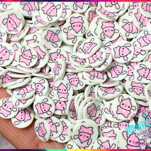 5mm ANGELA Alien, Ohana, Aloha, Sprinkle Slime, Polymer Clay Slice Slices Fake Bake Nail Art Faux Craft , CARTOON MIX 029