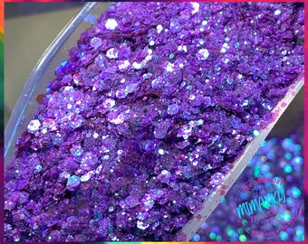 Purple Cyan Chameleon-Shaped Glitter Chunky Glitter Mix Cosmetic Glitter Nail Art Resin Art Snow Globe Tumbler Craft