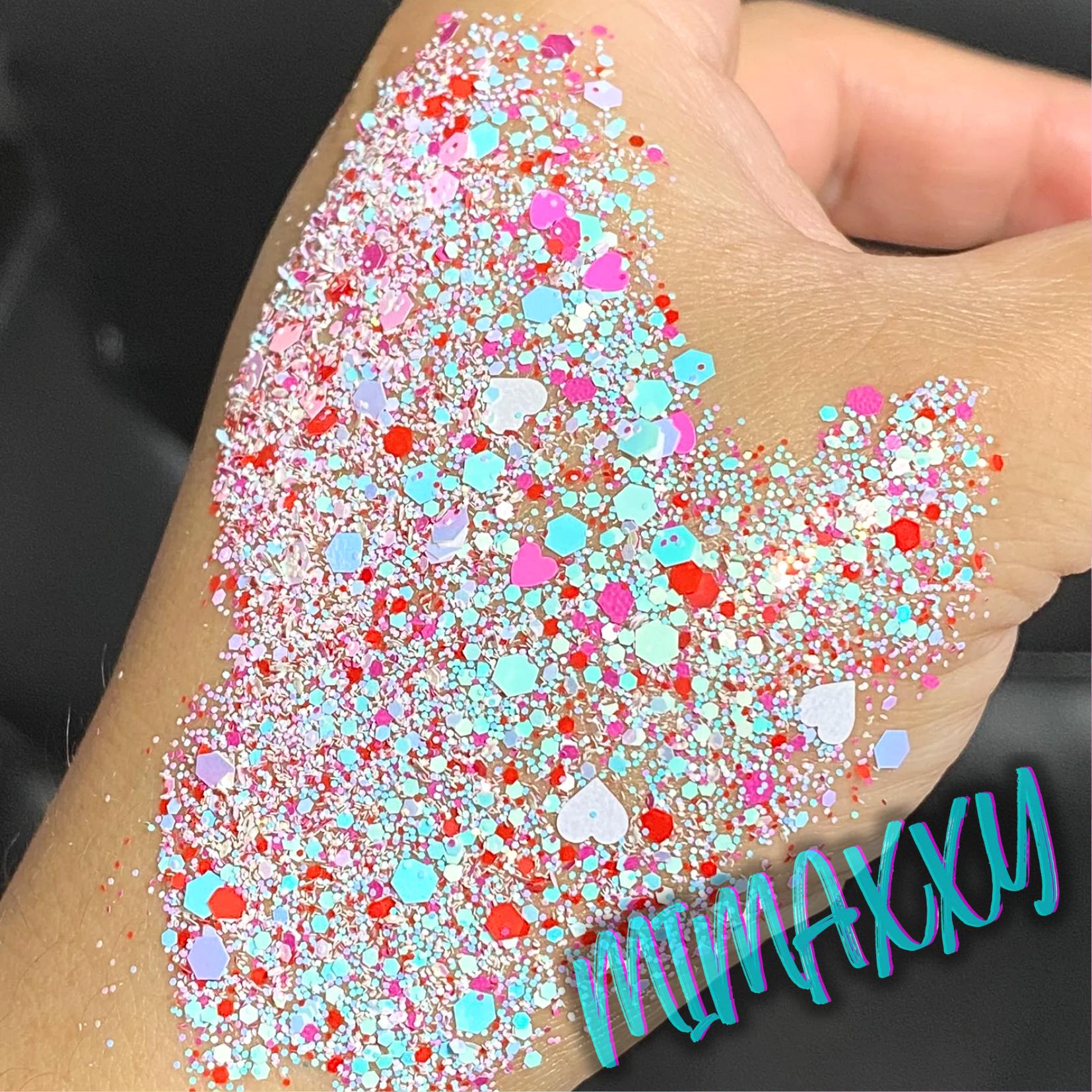 Candy Love, Chunky, Glitter Mix, Cosmetic Glitter,Nail Art, Resin art,Snow Globe Tumbler, crafts, body paint, bling, Love, Valentine