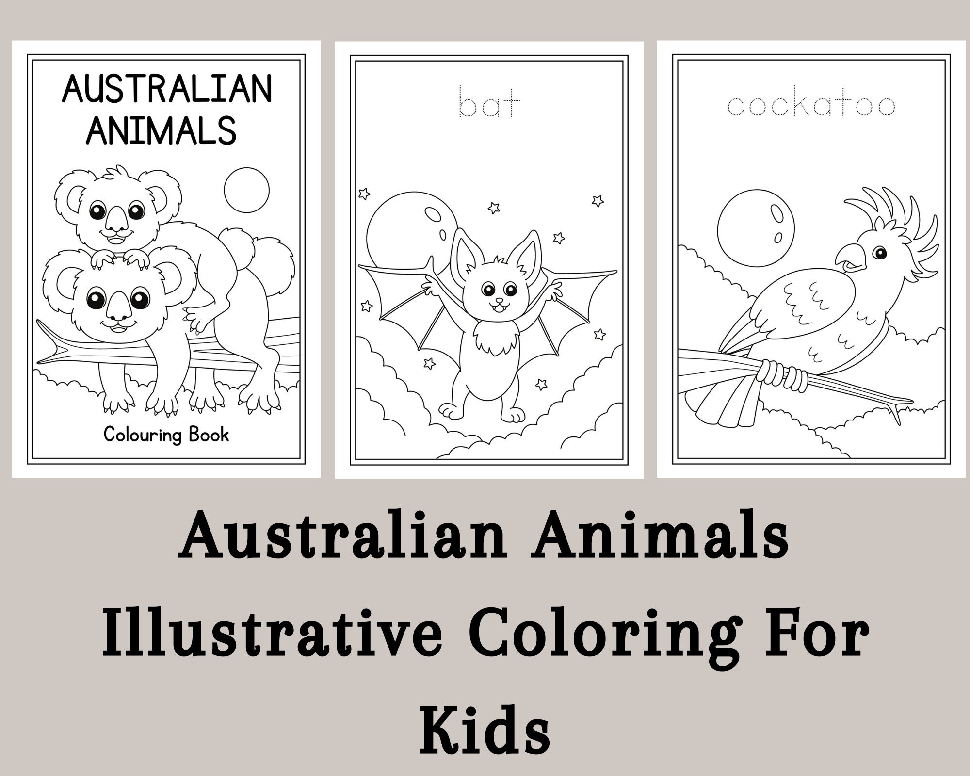 29 Australian Animals Coloring Pages Australian Animals - Etsy Australia
