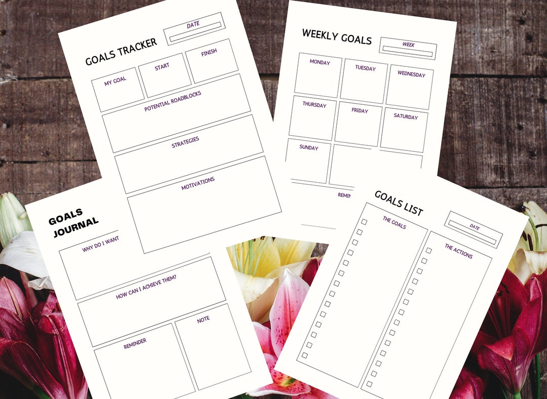 Goal Planner, Goal Setting, Goal Progress, Productivity Planner ...