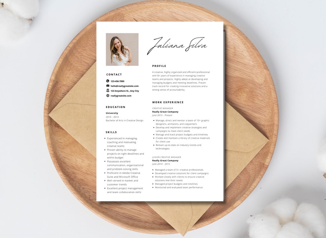 Resume Examples Female Modern Feminine Resume Template, Modern and Professional Resume ...