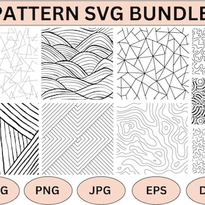 パターン SVG バンドル、幾何学模様 SVG ファイル、シームレス パターン フローラル SVG、Cricut および Silhouette 用背景パターン SVG カット ファイル、DXF