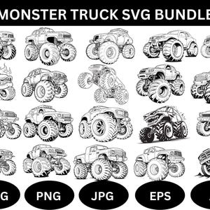 Monster Truck SVG Bundle: Off-Road Vector Graphics (Digital File)