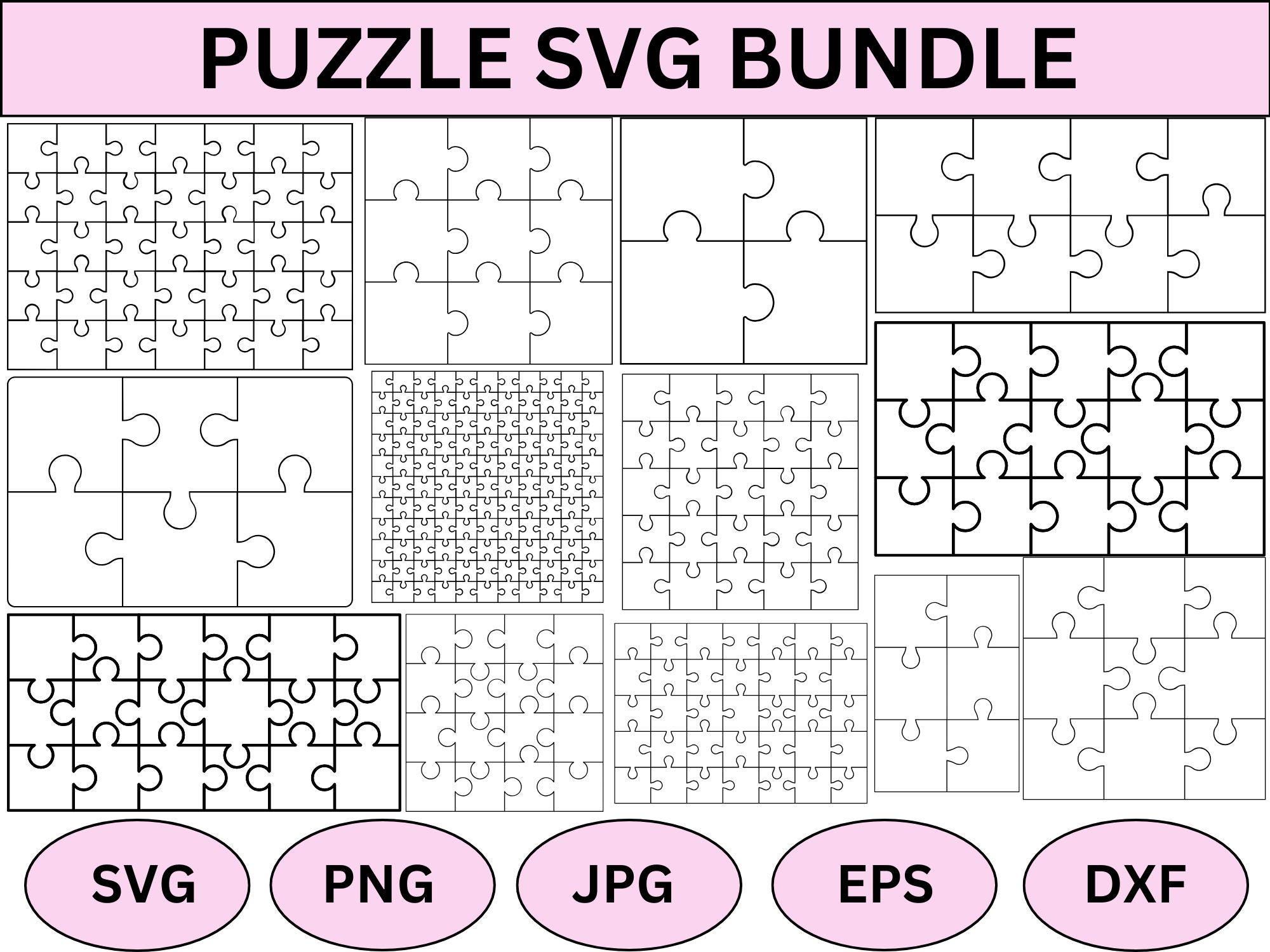 Puzzle Svg Templates,puzzle Cutting Files,puzzle Piece Svg,puzzle Cut ...