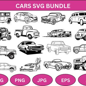 Auto-Svg-Bundle, Oldtimer SVG-Bundle, Auto-Designs für Cricut, Oldtimer-vektor, Oldtimer-vektor, Autoaufkleber, Aufkleberdateien, Auto Cricut