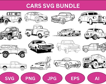 Classic Car SVG Bundle: Cricut & Silhouette Designs (Digital Download