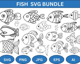 Fish Mask Svg 220 Fish SVG Bundle, Fish SVG, Fish Vector, Tropical Fish Svg, Fish ...