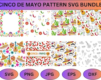 Cinco De Mayo SVG Bundle: Mexican Fiesta Designs (Digital Download)