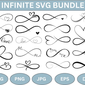 Infinity Symbol Svg,Infinity Svg,Infinity Love Svg Bundle,Infinity Heart Svg,T Shirt Design,Infinity Silhouette,Instant Download