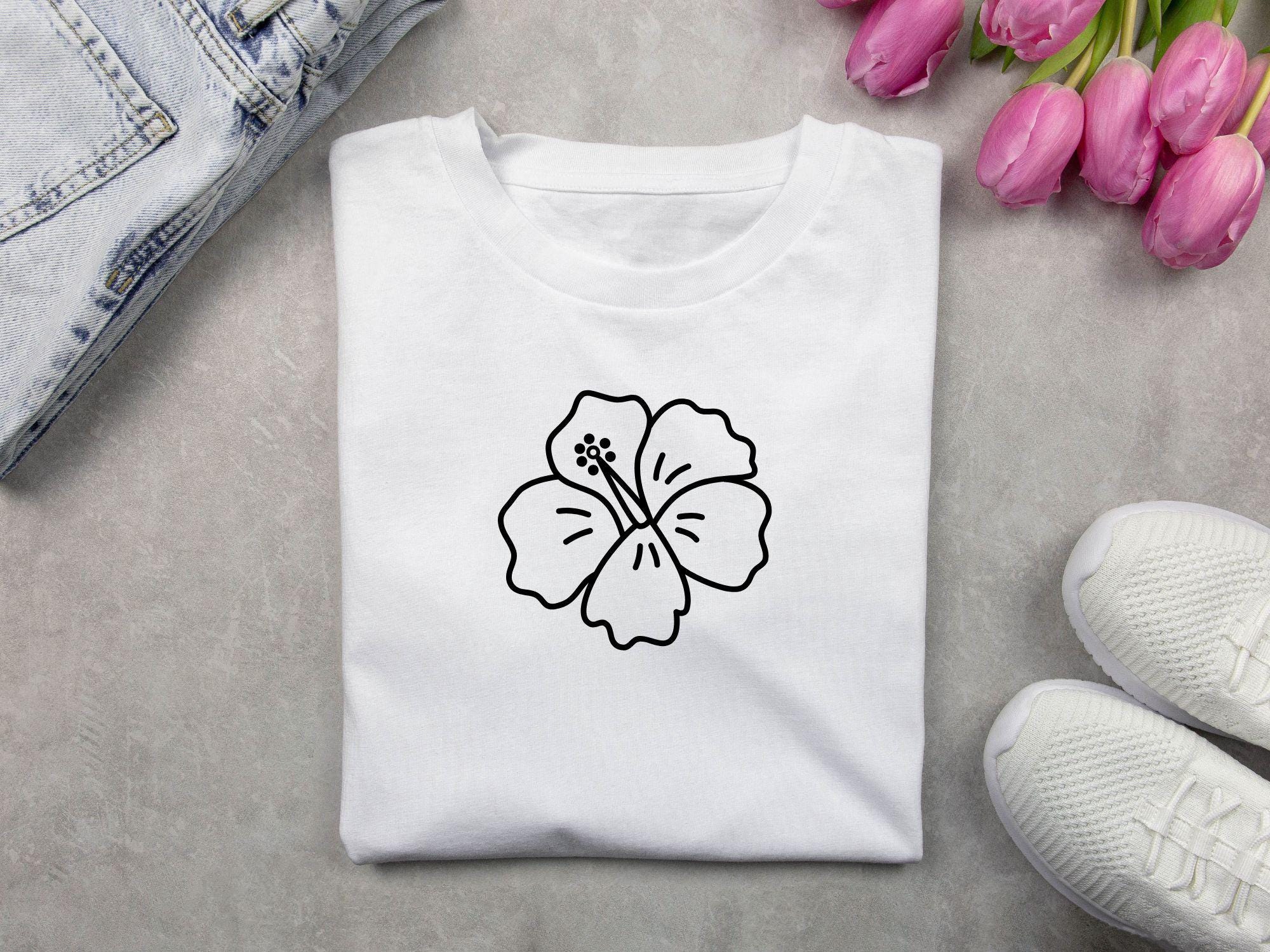 Hibiscus Flower SVG Bundle: Tropical Leaves & Clip Art (downloadable ...