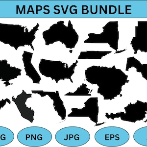Maps of the states Laser Cut File SVG,Countries SVG,Map Svg Png Bundle,European Countries Svg,Map Vector,Country Clipart,Instant Download