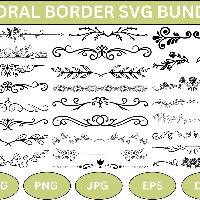 Floral Border Program Etsy Floral Border Program Etsy