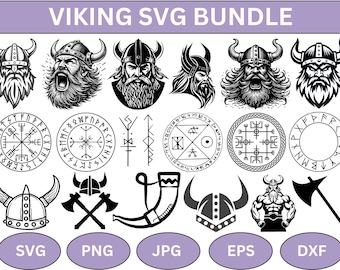 Viking SVG Bundle: Warrior, Celtic Ornament, Valhalla (Digital Download)