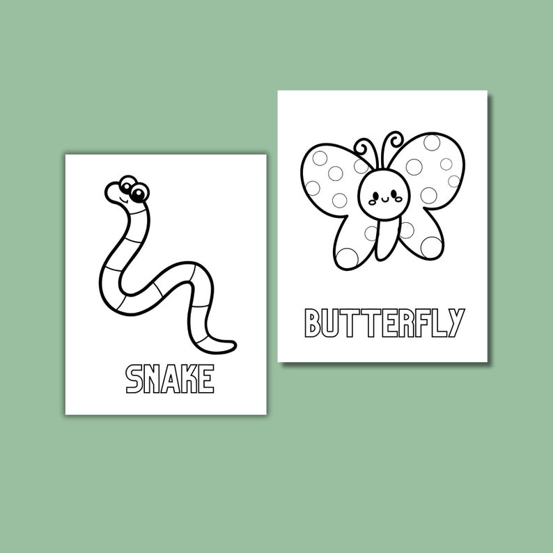 20 Animal Printable Colouring Pages For Kids Preschoolers Etsy 20 animal printable colouring pages for kids preschoolers etsy