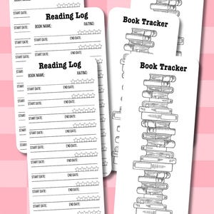 Reading Log Bookmark, Printable, Digital-Bookmark-Download, TBR-Bookmark, Book-Tracker, Cricut, Silhouette, Compatible, Print-Cut