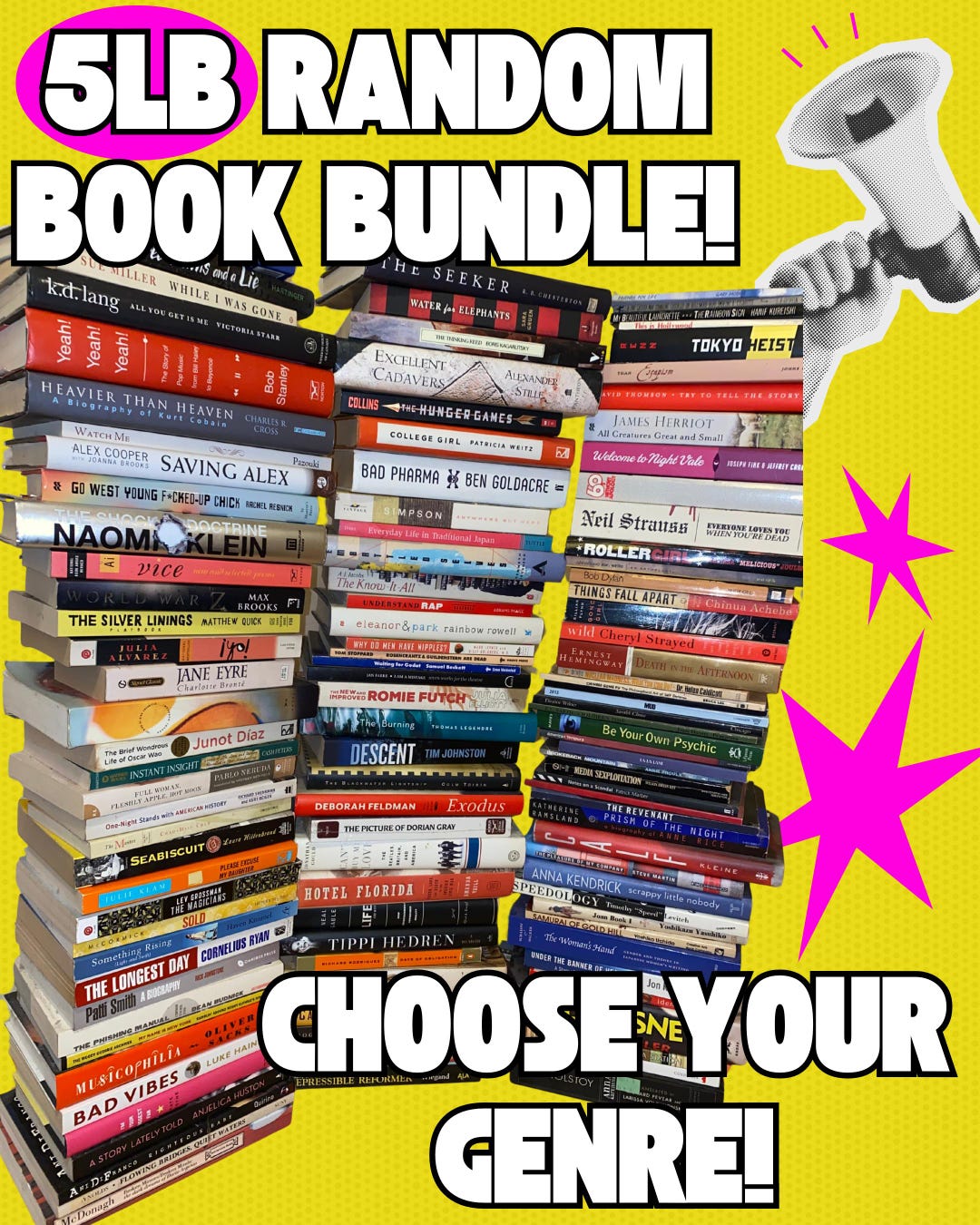 Random Book Single Choose Your Genre! 5 Pound Random Book Bundle - Used Books Lot - Etsy