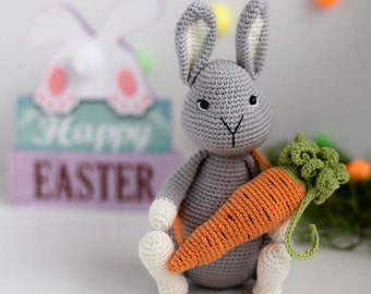 Amigurumi crochet Bunny. Easter Bunny. Crochet Easter pattern. Amigurumi pattern. Crochet pattern Bunny. PDF pattern