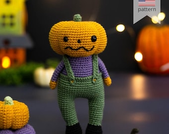 Amigurumi Crochet Pumpkin pattern. Crochet toy for Halloween