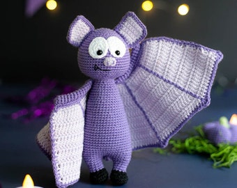 Amigurumi toy. Amigurumi bat. Crochet bat. Halloween toys. Halloween crochet bat. Crochet amigurumi PDF pattern