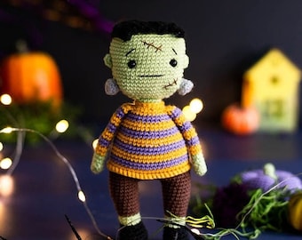 Amigurumi toys. Halloween toys. Crochet Frankenstein. Crochet toy. Crochet PDF patterns. Amigurumi pattern