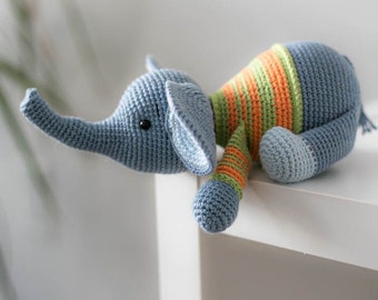 Amigurumi elephant. Crochet toy. PDF pattern. Crochet pattern amigurumi toys.