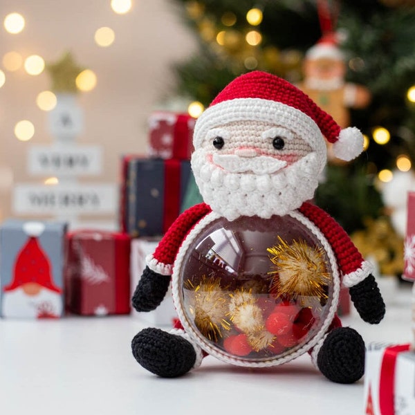 Amigurumi Christmas Toy. Crochet Santa. Amigurumi crochet pattern. PDF pattern. Crochet Christmas toy. Santa Amigurumi. Christmas pattern.