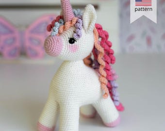 Patrón de unicornio amigurumi de crochet (PDF)