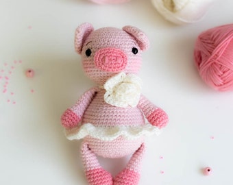 Crochet pattern pig. PDF pattern. Amigurumi toy.