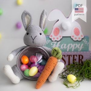 Amigurumi Crochet Easter Bunny Pattern: Easter decor (PDF)