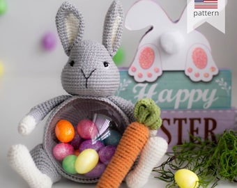 Amigurumi Crochet Easter Bunny Pattern: Easter decor (PDF)